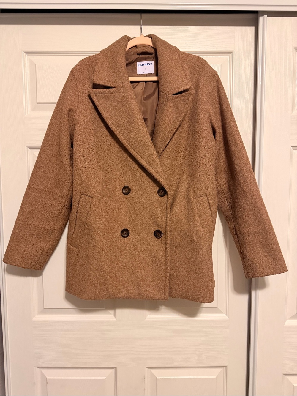 Old Navy Women's Double-Breasted Brown Peacoat